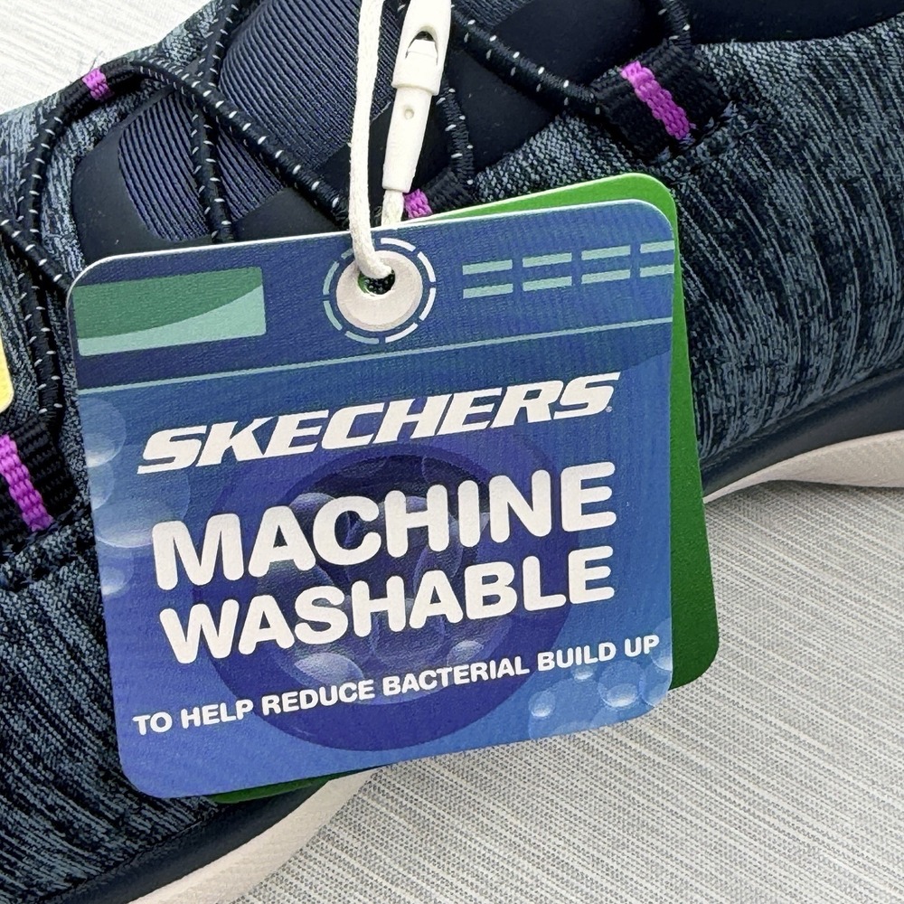 Skechers Women's 9 Sneakers Blue Slip Ins Hands Free Summits Comfort 149937 - Picture 14 of 15
